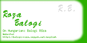 roza balogi business card